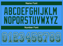 Load image into Gallery viewer, Custom Powder Blue Green-White Mesh Drift Fashion Football Jersey
