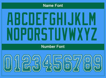 Load image into Gallery viewer, Custom Powder Blue Kelly Green-White Drift Fashion Football Jersey
