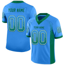 Load image into Gallery viewer, Custom Powder Blue Kelly Green-White Drift Fashion Football Jersey
