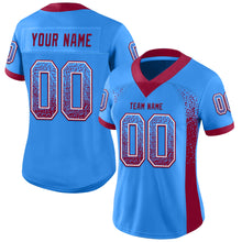 Load image into Gallery viewer, Custom Powder Blue Maroon-White Drift Fashion Football Jersey
