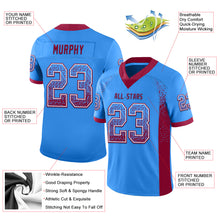 Load image into Gallery viewer, Custom Powder Blue Maroon-White Drift Fashion Football Jersey
