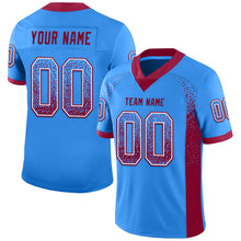 Load image into Gallery viewer, Custom Powder Blue Maroon-White Drift Fashion Football Jersey
