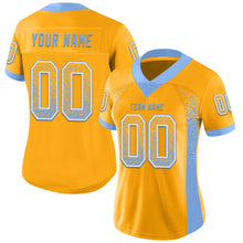 Load image into Gallery viewer, Custom Gold Powder Blue-White Drift Fashion Football Jersey
