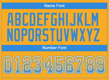 Load image into Gallery viewer, Custom Gold Powder Blue-White Drift Fashion Football Jersey
