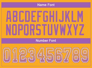 Custom Gold Medium Purple-White Drift Fashion Football Jersey
