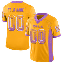 Load image into Gallery viewer, Custom Gold Medium Purple-White Drift Fashion Football Jersey
