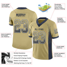 Load image into Gallery viewer, Custom Vegas Gold Navy-White Drift Fashion Football Jersey
