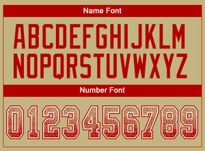Custom Vegas Gold Red-White Drift Fashion Football Jersey