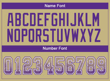 Load image into Gallery viewer, Custom Vegas Gold Purple-White Drift Fashion Football Jersey
