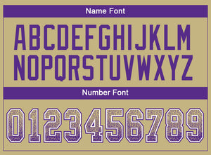 Custom Vegas Gold Purple-White Drift Fashion Football Jersey