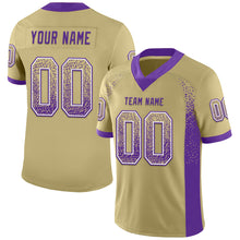Load image into Gallery viewer, Custom Vegas Gold Purple-White Drift Fashion Football Jersey
