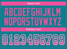 Load image into Gallery viewer, Custom Teal Pink-White Drift Fashion Football Jersey

