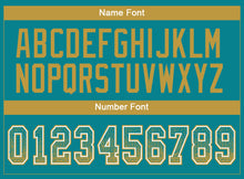 Load image into Gallery viewer, Custom Teal Old Gold-White Drift Fashion Football Jersey
