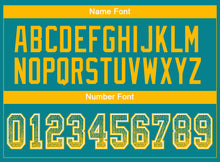 Load image into Gallery viewer, Custom Teal Gold-White Drift Fashion Football Jersey
