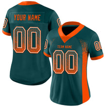 Load image into Gallery viewer, Custom Midnight Green Orange-White Drift Fashion Football Jersey
