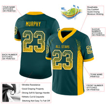 Load image into Gallery viewer, Custom Midnight Green Gold-White Drift Fashion Football Jersey
