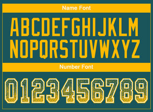 Custom Midnight Green Gold-White Drift Fashion Football Jersey