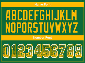 Custom Kelly Green Gold-White Drift Fashion Football Jersey