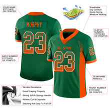 Load image into Gallery viewer, Custom Kelly Green Orange-White Drift Fashion Football Jersey
