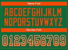 Load image into Gallery viewer, Custom Kelly Green Orange-White Drift Fashion Football Jersey
