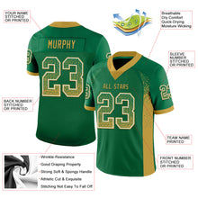Load image into Gallery viewer, Custom Kelly Green Old Gold-White Drift Fashion Football Jersey
