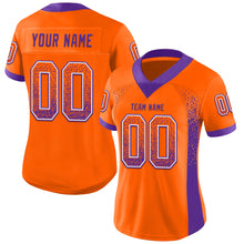 Load image into Gallery viewer, Custom Orange Purple-White Drift Fashion Football Jersey
