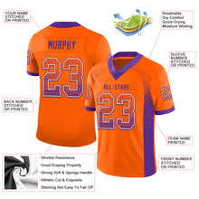 Load image into Gallery viewer, Custom Orange Purple-White Drift Fashion Football Jersey

