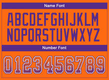 Load image into Gallery viewer, Custom Orange Purple-White Drift Fashion Football Jersey

