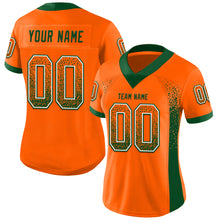 Load image into Gallery viewer, Custom Orange Green-White Drift Fashion Football Jersey
