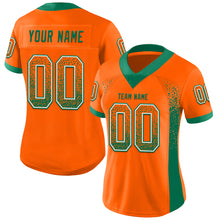 Load image into Gallery viewer, Custom Orange Kelly Green-White Drift Fashion Football Jersey
