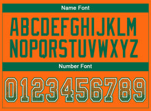 Load image into Gallery viewer, Custom Orange Kelly Green-White Drift Fashion Football Jersey
