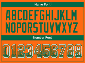 Custom Orange Kelly Green-White Drift Fashion Football Jersey