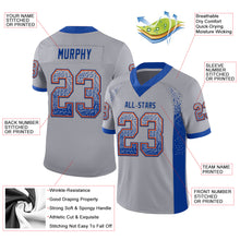 Load image into Gallery viewer, Custom Gray Royal-Orange Drift Fashion Football Jersey
