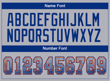 Load image into Gallery viewer, Custom Gray Royal-Orange Drift Fashion Football Jersey

