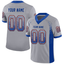 Load image into Gallery viewer, Custom Gray Royal-Orange Drift Fashion Football Jersey
