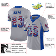 Load image into Gallery viewer, Custom Gray Royal-Red Drift Fashion Football Jersey
