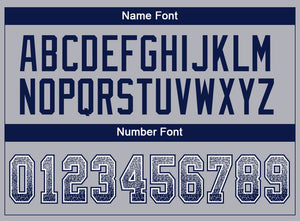 Custom Gray Navy-White Drift Fashion Football Jersey
