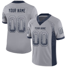 Load image into Gallery viewer, Custom Gray Navy-White Drift Fashion Football Jersey
