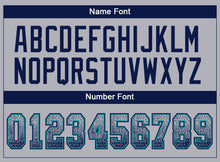 Load image into Gallery viewer, Custom Gray Navy-Teal Drift Fashion Football Jersey
