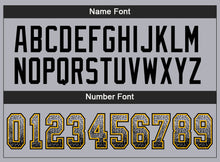 Load image into Gallery viewer, Custom Gray Black-Gold Drift Fashion Football Jersey
