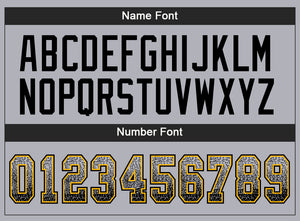Custom Gray Black-Gold Drift Fashion Football Jersey