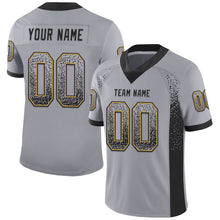 Load image into Gallery viewer, Custom Gray Black-Old Gold Drift Fashion Football Jersey
