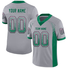 Load image into Gallery viewer, Custom Gray Kelly Green-Pink Drift Fashion Football Jersey
