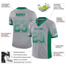 Load image into Gallery viewer, Custom Gray Kelly Green-White Drift Fashion Football Jersey
