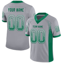 Load image into Gallery viewer, Custom Gray Kelly Green-White Drift Fashion Football Jersey
