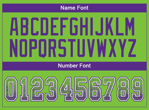 Custom Neon Green Purple-White Drift Fashion Football Jersey