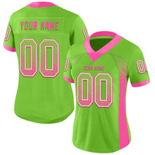 Load image into Gallery viewer, Custom Neon Green Pink-White Drift Fashion Football Jersey
