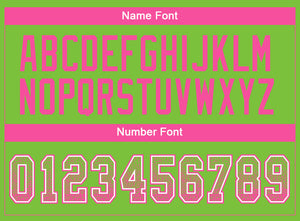 Custom Neon Green Pink-White Drift Fashion Football Jersey