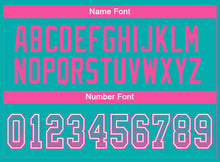 Load image into Gallery viewer, Custom Aqua Pink-White Drift Fashion Football Jersey
