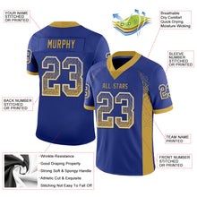 Load image into Gallery viewer, Custom Royal Old Gold-White Drift Fashion Football Jersey

